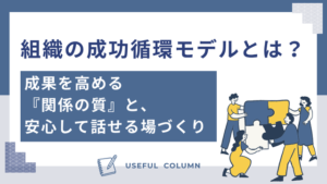組織の成功循環モデルとは？～成果を高める『関係の質』と、安心して話せる場づくり～